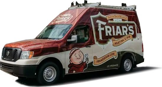 Friar's Heating & Air service van