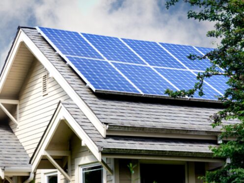 Residential Home with Solar Panels Installed in San Diego, CA